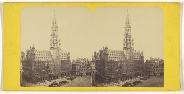 Bruxelles. hotel de ville; about 1865; Albumen silver print