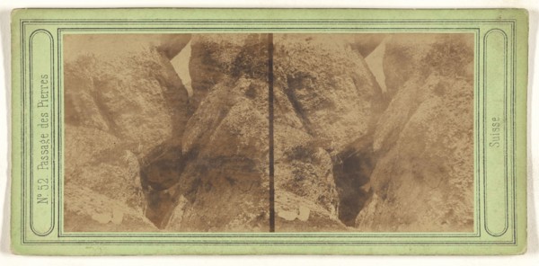 Passage des Pierres. Suisse, Switzerland; about 1865; Albumen silver print