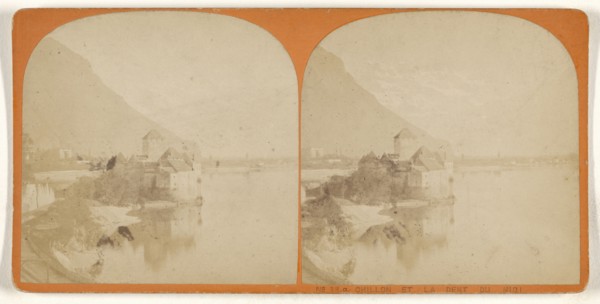 Chillon et la Dent du Midi; about 1865; Albumen silver print, Switzerland