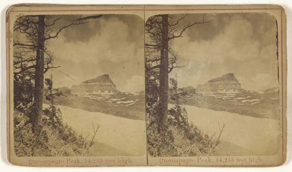 Uncompagre Peak, 14,235 feet high; Canadian; about 1863; Albumen silver print