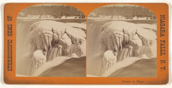 Niagara in Winter; Canadian; about 1863; Albumen silver print