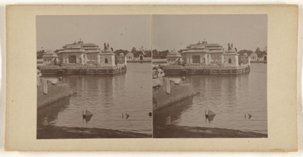Chandan Tank or  Narendra Sarubar , Puri Orissa; about 1900; Gelatin silver print