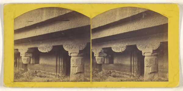 Cave No. 24. Entrance. Adjanta; about 1870; Albumen silver print