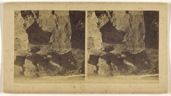 Hagar Silsila, Sandstone quarries; about 1860; Albumen silver print