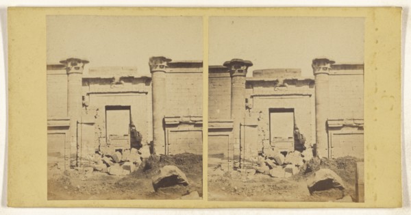Porte du Temple de Medinet-abou; about 1860; Albumen silver print