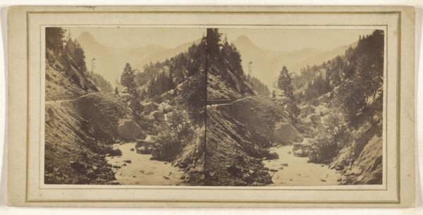 gorge or ravine; about 1870; Albumen silver print