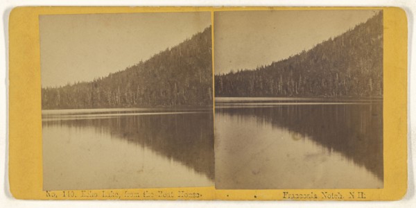 Echo Lake, from the Boat House. Franconia Notch, N.H; American; about 1870; Albumen silver print