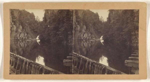 Fall Creek, Ithaca, N.Y; American; about 1870; Albumen silver print