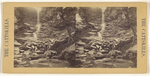 Falls, The Catskills; American; about 1865; Albumen silver print