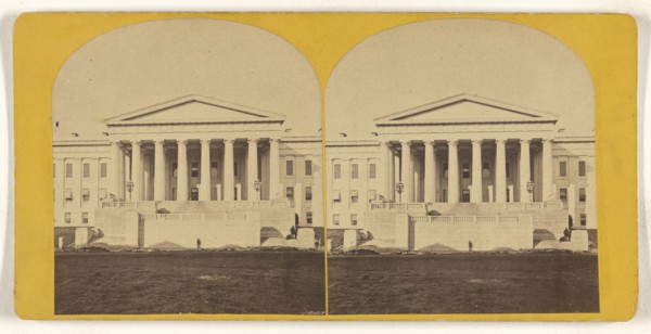Patent Offices, Washington, D.C; American; about 1870; Albumen silver print