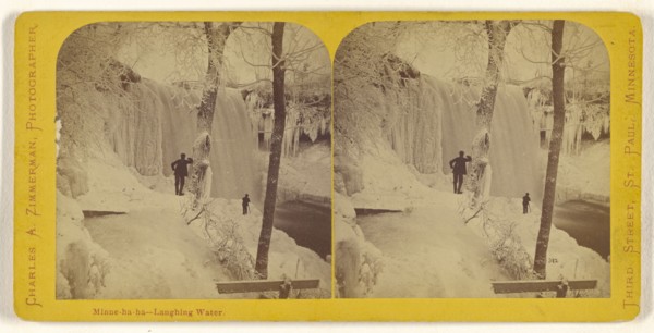 Minne-ha-ha - Laughing Water; Charles A. Zimmerman, American, born France, 1844 - 1909, about 1875; Albumen silver print