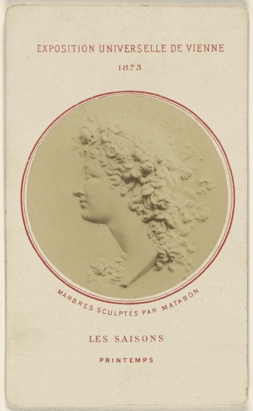 Les Saisons. Printemps. Marbres Sculptes Par Matabon; French; 1873; Albumen silver print