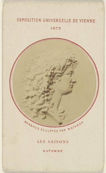 Les Saisons. Automne. Marbres Sculptes Par Matabon; French; 1873; Albumen silver print