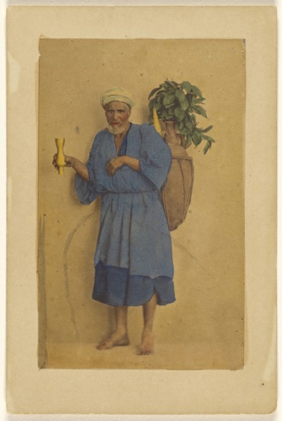 Vendeur d'eau; Wilhelm Hammerschmidt, German, born Prussia, died 1869, about 1860; Hand-colored Albumen silver print