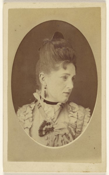 Woman in three-quarter profile; J. J. Abbott; about 1870; Albumen silver print