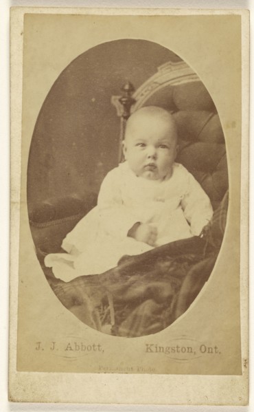Baby, seated; J. J. Abbott; about 1870; Albumen silver print