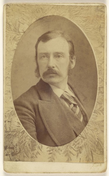 Man with moustache, printed in quasi-oval style; J. J. Abbott; about 1870; Albumen silver print