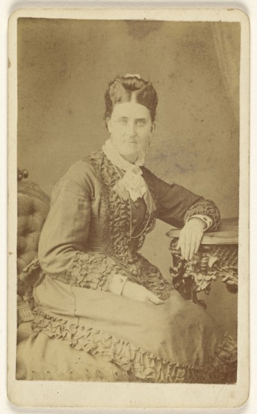 Woman, seated; J. J. Abbott; 1870s; Albumen silver print