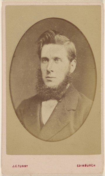 bearded man sans moustache, in quasi-oval style; James G. Tunny, Scottish, 1820 - 1887, 1860s; Albumen silver print