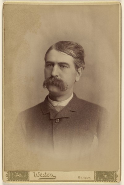 Portrait of an  man with a bushy moustache; F.C. Weston, American, active 1870s - 1880s, March 1885; Albumen silver print