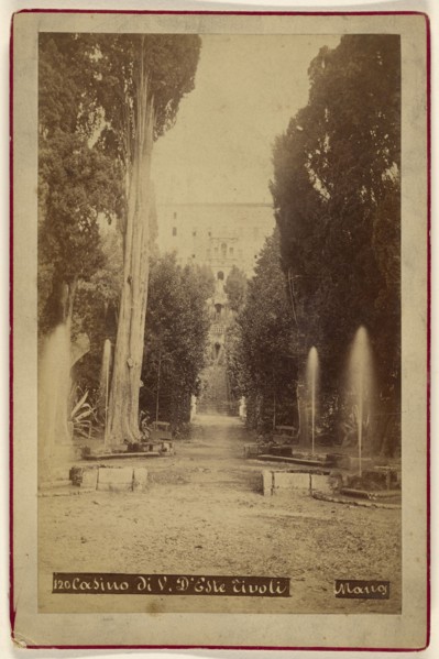 Casino di V. D'Este Tivoli; Michele Mang, Italian, active Rome, Italy 1860s, about 1870; Albumen silver print