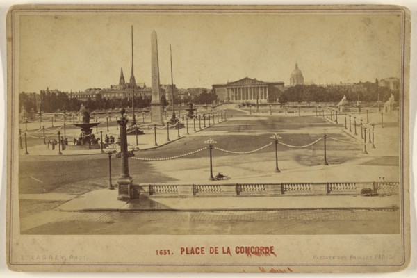 Place De La Concorde; Ernest Ladrey, French, active Paris, France 1860s, about 1875; Albumen silver print