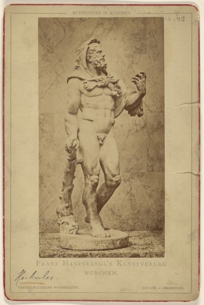 Herkules; Franz S. Hanfstaengl, German, 1804 - 1877, about 1878; Albumen silver print