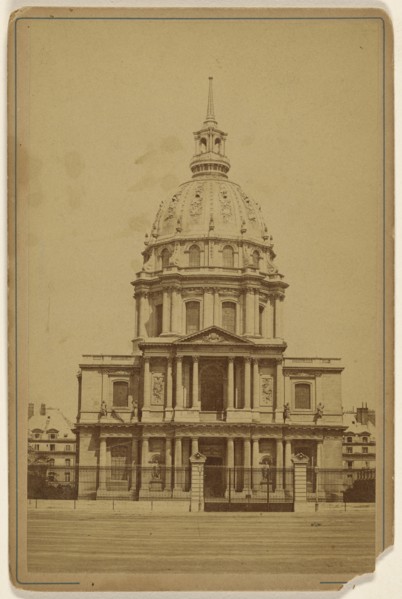 Dome des Invalides; French; about 1875; Albumen silver print