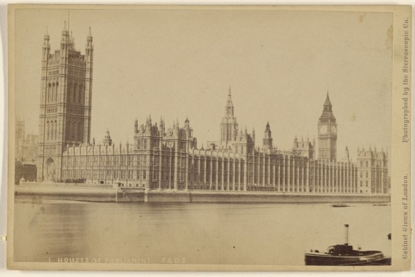 Houses of Parliament; London Stereoscopic Company, active 1854 - 1890, about 1870; Albumen silver print