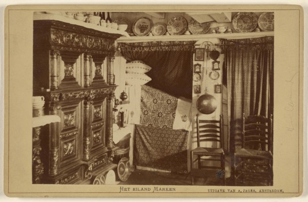 Het Eiland Marken Interior of a House; A. Jager, Danish, active Amsterdam, Netherlands 1860s - 1870s, about 1875; Albumen