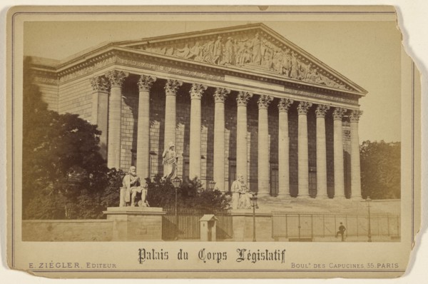 Palais du Corps Legislatif; E. Ziégler, French, active 1870s, about 1880; Albumen silver print