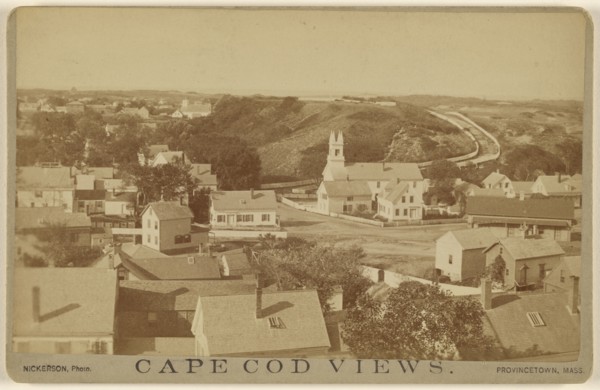 Cape Cod Views. P. Town from Center Church; G.H. Nickerson, American, active 1860s - 1880s, 1880s; Albumen silver print