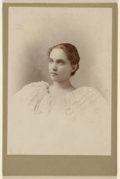 woman, in 3,4 profile; 1890s; Gelatin silver print