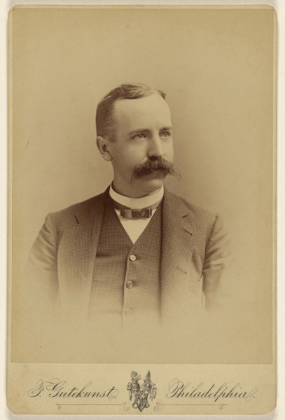 man with busy moustache; Frederick Gutekunst, American, 1831 - 1917, 1870s; Albumen silver print