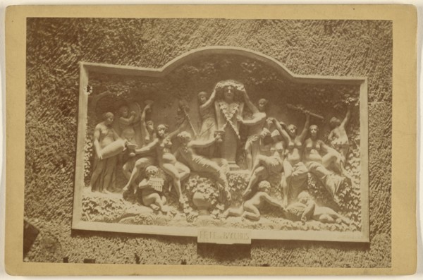 Fete de Bacchus a frieze by Navlet; French; about 1890; Albumen silver print