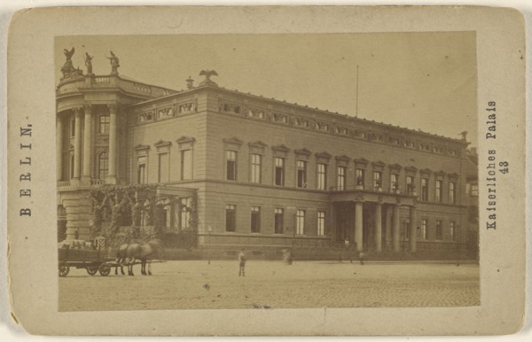 Kaiserliches Palais; German; about 1870; Albumen silver print