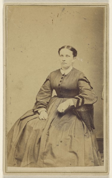 woman seated; John P. Percival, American, active Hackettstown, New Jersey 1880s, about 1868; Albumen silver print