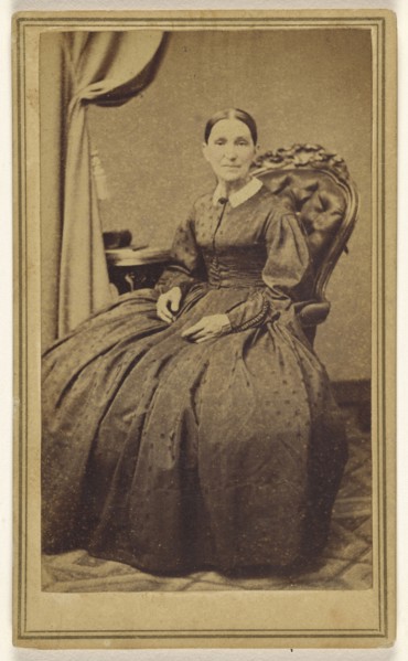 woman seated; Thomas Cummings, American, active 1860s, about 1868; Albumen silver print
