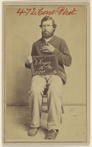 W. Hogan, H 1st ME. 20740. Civil War victim; Attributed to William H. Bell, American, 1830 - 1910, about 1864; Albumen silver