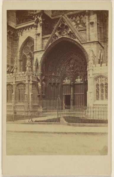 Great Entrance. Lincoln Cathedral; British; October 21, 1865; Albumen silver print