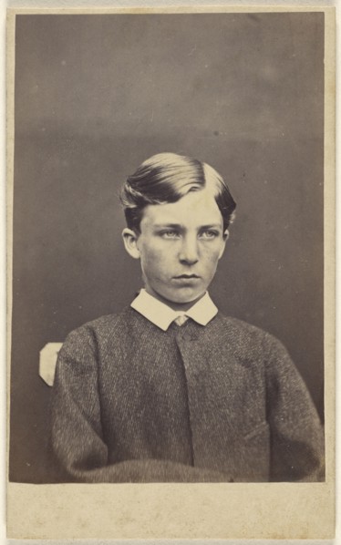boy, seated; about 1870; Albumen silver print