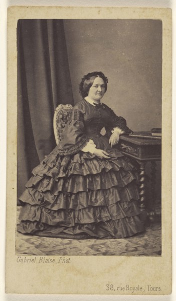 woman, seated; Gabriel Blaise, French, active Tours, France 1860s - 1870s, about 1862; Albumen silver print