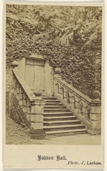 Hadden Hall. Door by which Dorothy Vernon escaped -; John Latham, British, active 1860s, October 30, 1865; Albumen silver print