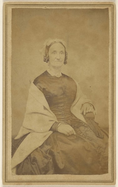 Mrs. Hanners nee - Harvey, sister of Levenms Jr. & Hezekiah Harvey -; about 1865; Albumen silver print