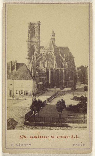 Cathdrale de Nevers; Ernest Ladrey, French, active Paris, France 1860s, about 1869; Albumen silver print