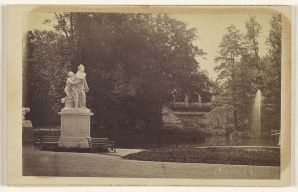 Warsaw, Poland View of a park; Karol Adolf Beyer, Polish, 1818 - 1877, about 1870; Albumen silver print