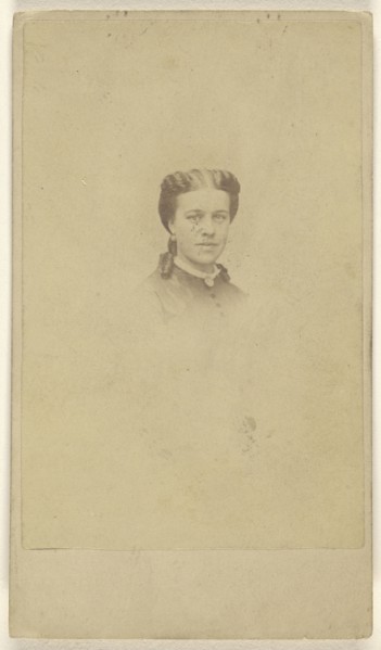 woman, printed in vignette-style; Augustus Marshall & Company; about 1870; Albumen silver print