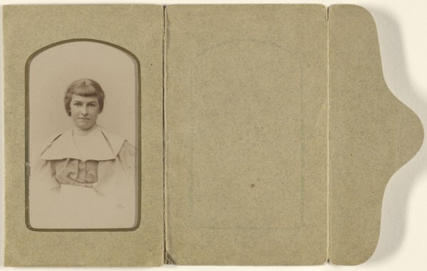 woman with Dutch Boy haircut; Hugo Engler, German, active 1870s, 1870s; Albumen silver print