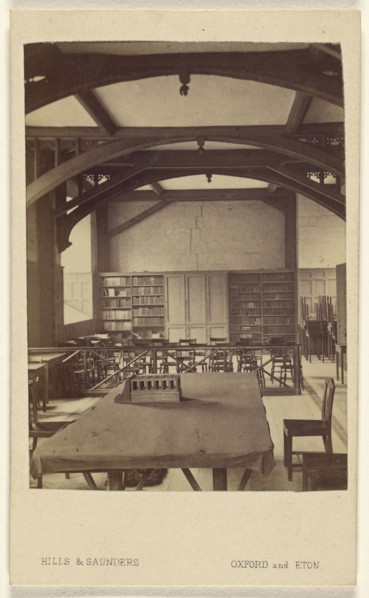 Examination Hall in the School; Hills & Saunders, British, active about 1860 - 1920s, 1865 - 1870; Albumen silver print