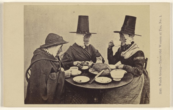 Welsh Group Three Old Women at Tea. No. 1; Francis Bedford, English, 1815,1816 - 1894, about 1865; Albumen silver print